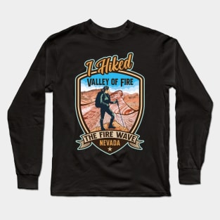 I Hiked The Fire Wave Valley Of Fire State Park Nevada Long Sleeve T-Shirt